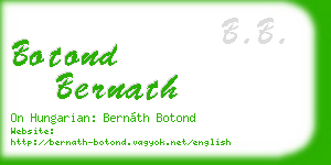 botond bernath business card