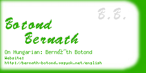 botond bernath business card